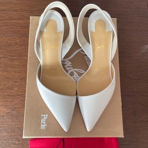 Christian Louboutin 
Viola 55 Leather Slingback Pumps